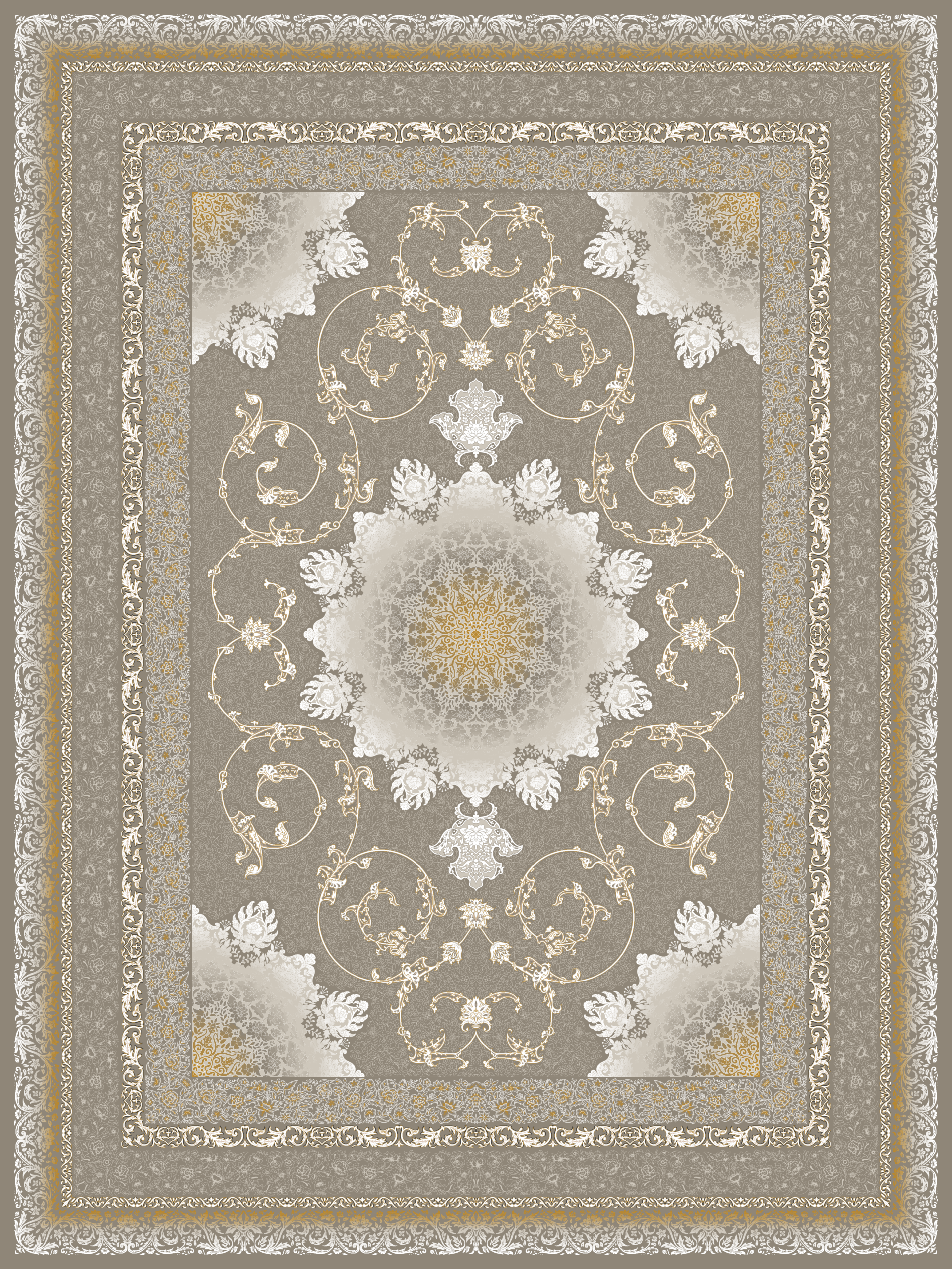 فرش 1200 شانه طرح خورشید